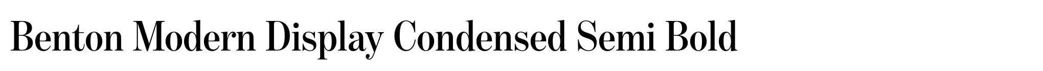 Benton Modern Display Condensed Semi Bold image